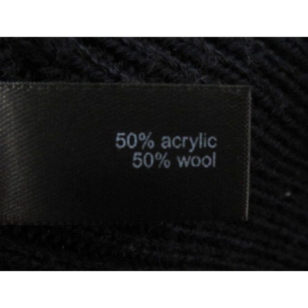 Vintage The Limited Sweater Womens Small Navy Blue Cable Knit V-Neck Wool Y2K - Picture 6 of 12